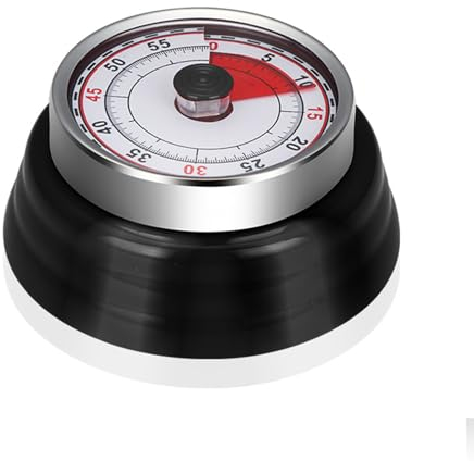 KüChentimer Eieruhr Mechanisch Kurzzeitwecker KüChe Magnetisch Magnetisch Am KüHlschrank Zu Befestigen Schwarz Mechanischer Timer FüR Das Neue Jahr FüR KüChe, Kochen, Backen(1-60 Minuten)