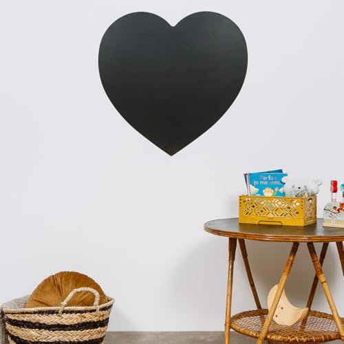 FERFLEX - Magnettafel für Kinder Herz - Wanddekoration mit wiederpositionierbarem magnetischem Klebeband - wird mit einem Set geometrischer Formen verkauft - 60x60 cm