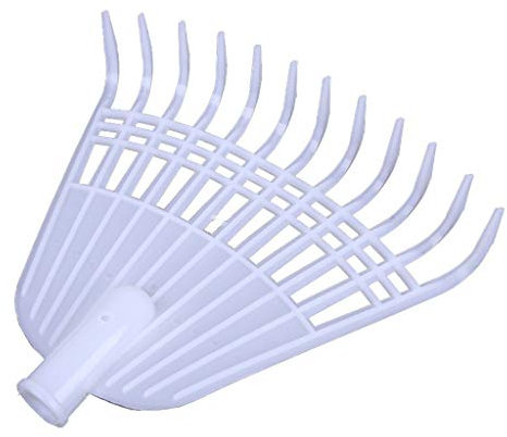 XANHOY Verbessertes Garten-Handrechen mit 12 Zähnen, Laubbesen, landwirtschaftlicher Kunststoff, Grasrechen, Blumen, Pflanzen, Erde, Rechen, Schnee