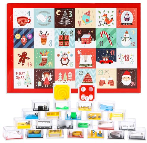 Adventskalender 2024 Kinder, 24 Stück Geduldsspiele Mini Denkspiel Knobelspiel für Kinder, Mini Geduldsspiel Knobelspiel Geduld Spiel, Knobelspiele für Kinder und Erwachsene