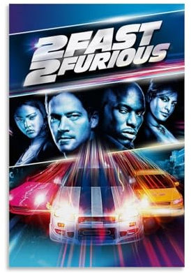 KKPLO Fast & Furious Filmposter, The Fast And The Furious, dekoratives Gemälde, Leinwand, Wandposter und Kunstdruck, moderne Familienschlafzimmer-Dekoration, Poster, 30 x 45 cm