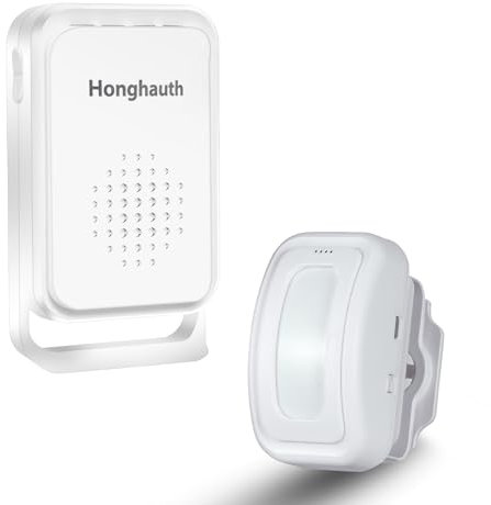 Wireless Doorbell PIR Store Shop Entry Welcome Motion Sensor Infrared Detector Induction Alarm Door Bell for Business When Entering, Mailbox Alert, Caregiver Reminder for Elderly, Vibration