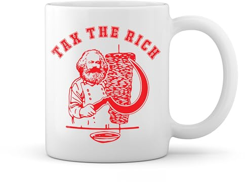 Tax The Rich Karl Marx Kebab Weiße Tasse Mug