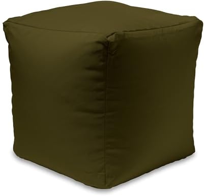 Home Sweet Home UK 100% Waterproof Cube Bean Bag Footstool Modern Square Pouffes for Living Room Large Cube Plush Pouffe Footstool For Indoor & Outdoor Stylish & Durable Square Beanbag Pouffe Stool