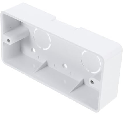 Gatuida Boîtier Prise Mural Standard Boîte Dérivation Saillie Plastique Montage Saillie pour Interrupteurs et Prises Installation Facile pour Gestion Câbles et Décoration Intérieure