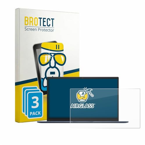 BROTECT 3 Stück Schutzglas für ASUS Vivobook 15 F1504 Schutzfolie Panzer Folie Glas[Extrem Kratzfest 9H, Anti-Fingerprint, Ultra-Transparent]