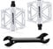 Bicycle Cycling Bike Pedals, New Aluminum Antiskid Mountain Bike Pedals Road Bike Hybrid Pedals for 9/16 inch With Free installation Tool-White