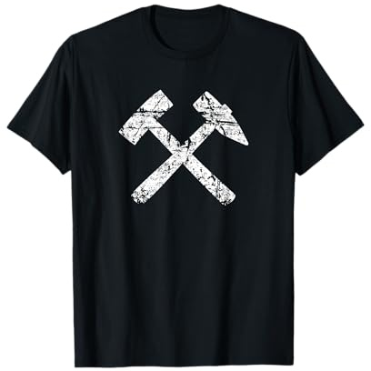 Schlägel und Eisen (Vintage Weiß) Bergmann Bergbau T-Shirt