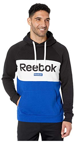 Reebok Herren Training Essentails Big Logo Hoodie Kapuzenpullover, schwarz, Medium
