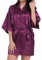 JiXuan Brautjungfer Roben Seide Braut Party Bademäntel Dressing Gwon Hochzeitstag Bademäntel Glitter Brautjungfer Kimono Bademantel Dark Purple L