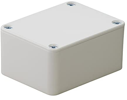 HeiGroup - MB1W ABS Kunststoffgehäuse mit Deckel, Universalgehäuse, Modulgehäuse, (LxBxH) 80 x 62 x 40 mm, mit Leiterplattenführung, Weiß - Poliert