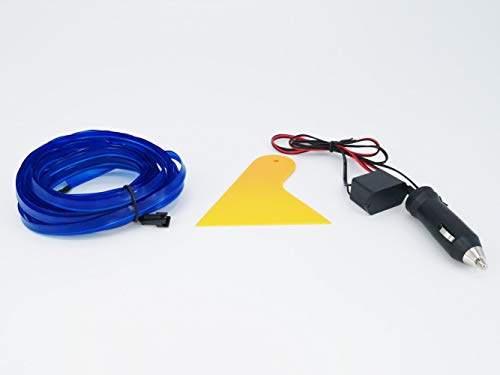 Kmruazre El Wires Car Kit Kalte Innenausstattung Helles Auto Dekorative Atmosphäre Neonlicht Röhre Kreis Bis Zu 360 Grad (5m/16ft,Blau)