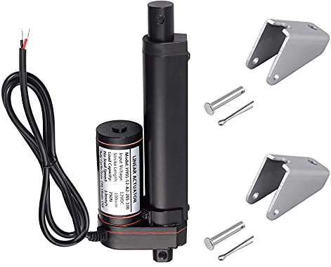 AUTOUTLET Attuatore Lineare Multifunzione 12V 750N 100mm Motore Lineare Attuatore Elettrico per Auto RV Automobile Colore Nero