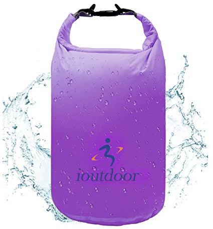 iOutdoor Wasserdichter Trockentasche, ultraleicht, 2 l, hält die Ausrüstung trocken sauber, für Kajakfahren, Wandern, Schwimmen, Camping, Segeln, Bootfahren, Angeln (lila)