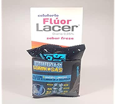 LACER Flúor Diario Fresa Colutorio Infantil, 500ml REGALO Criatura Luminosa
