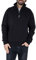 Mivaro Herren Troyer, Pullover mit 1/4 Reißverschluss, hoher Kragen, ohne Kapuze, Größe:5XL, Farbe:Schwarz