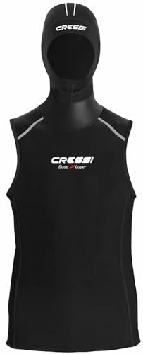 Cressi Base Layer Man 2.5mm - Diving Undersuit Jacket Neoprene 2.5mm, Black, for Mens