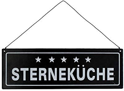 Metallschild Sterneküche #1