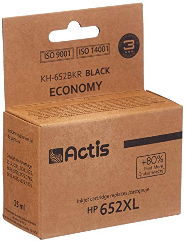 Actis Kh-652Bkr Für Hp-Drucker, ersetzt Hp 652 F6V25Ae; Standard; 15 Ml; Schwarz.