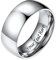 PROSTEEL personalisiert Trauring Verlobungsring für Männer Edelstahl Herren hochglanzpoliert Bandring Größe 64 einfach 8mm breit Modeschmuck Accessoire für Partnerschaft Freundschaft