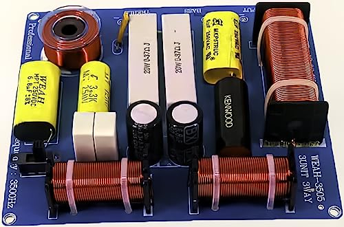 Lelukee Haut-Parleur diviseur de fréquence Crossover 3 Voies 300W HiFi Haut-Parleur Audio aigus médium Basse 3 unités filtres croisés pour Haut-Parleur 3-5''
