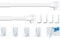 2Pcs Net Curtain Rods Extendable, Adjustable Rod for Walls, Extendable Curtain Rods White for Cupboard, Windows with 4PCS Self-Adhesive Rod's Hooks(90-150CM/35.43-59.05Inch, White)