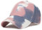 XYIYI Tie Dye Rose Gris Casquette de Baseball en Coton Classique Originale Chapeau de Papa Réglable Casquette Unie Non Construite