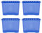 Wham Crystal 4x 80L Plastic Storage Boxes with Lids. Large Size, Strong (Pack of 4, 80 Litre). Made in the UK (Tint Spectrum Blue)