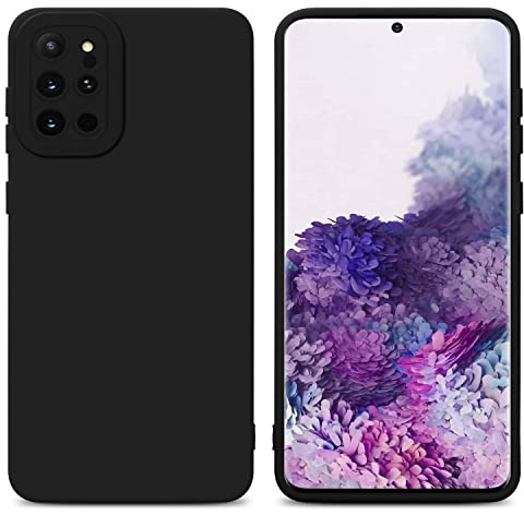 Cadorabo Hülle kompatibel mit Samsung Galaxy S20 PLUS Schutzhülle TPU Silikon Case Liquid Design mit Kameraschutz Slim Kratzfest Weiche Gummi mit Rundumschutz Case Hülle für Galaxy S20 PLUS in Schwarz