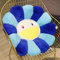 Zinsale Niedliches BlumenBodenkissen, Überwurfkissen, IndieRaumdekoration, Kissen für Teenager, Tweens, Mädchen, Plüsch, Stofftier für Kinder, Lesen, Necke,Schlafzimmer (Blau, 60CM)