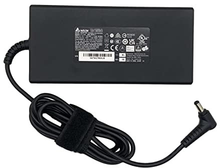 Delta Genuine 180W Gaming Laptop AC Adapter Compatible with MSI GF65 Thin 9SD-004 9SEXR-249 10SDR Notebook Power Supply with 5.5mm *2.5mm Pin Size PSU Adaptor Free UK Cable