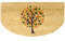 Casa Service SOAVE Zerbino 40x75cm Mezzaluna in Cocco Naturale e Gomma PVC Rettangolare per ingresso con Albero della vita (E - Multi)