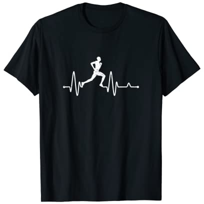 Heartbeat Running Pulse Runners Lustiges Leichtathletik-Joggen T-Shirt