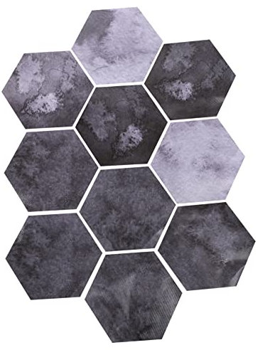 jojofuny 10er Pack Sechseck Fliesenaufkleber Selbstklebende Wandtattoos Aufkleber Nicht für Raumdekor