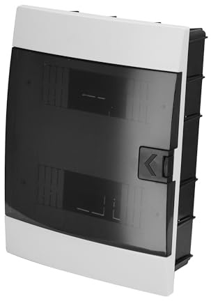 Quadro Elettrico da Incasso 2 File per 16 Moduli 110x215x290,5 mm IP40 – Bianco Scatola di Distribuzione in ABS – Centralino per Impianti Elettrici da Interno – Horoz Electric