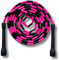 Elevate Beaded Jump Rope - Professional Jump Rope with an adjustable length up to max. 3 mt, thickness 3mm poly cord/8mm including perlen, weight 0.1 kg. (Schwarz/Rosa