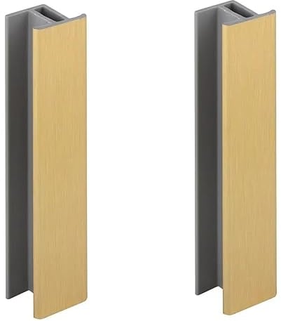 2x Jonction de plinthe 100mm finition or dorée Cuisine Raccord Connecteur Pied de meuble Profil PVC Plastique