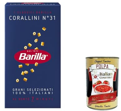 Italian Gourmet Corallini Nr. 31 pasta 5 x 500g italienische Nudeln | Formato piccolo per minestre; aus Hartweizengrieß, kochfest und vielseitig, Gesamtnettogewicht 2,5 kg + Kostenlos Polpa 400g
