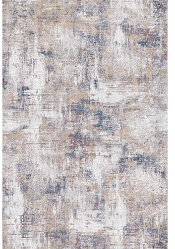 PONY DANCE Waschbarer Teppich Wohnzimmer 200x300 cm Dünne und Flauschige Kurzflor Teppiche rutschfest für Schlafzimmer/Esszimmer, Abendglut