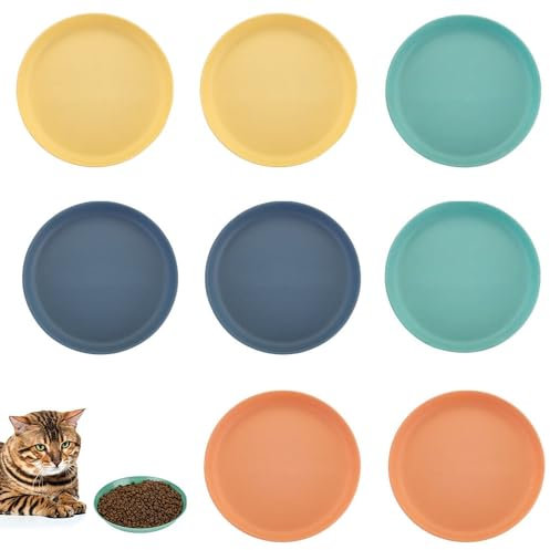 Esforzarse Cuencos para gatos – 8 cuencos de colores para agua y comida – Para gatos, cachorros y perros domésticos (4 colores)