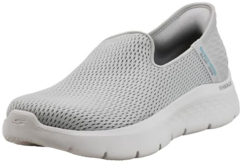 Skechers Women's Go Walk Flex Slip-ins-Relish Sneaker, Light Grey, 11