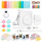 HIYQIN 8 en 1 Housse et Accessoires Compatibles avec Fujifilm Instax Mini 12, Polaroid Instax Mini 12 Album Photo/Cadres/Autocollants/Filtre d'objectif/Miroir Selfie - Blanc