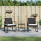 ULUYYUC 3-TLG. Garten-Essgruppe, Eckbank Küche Bodensofa Ecksofa Hocker Geeignet für Garten Balkon Außenbereich Hinterhof mit Kissen Schwarz PP-Rattan