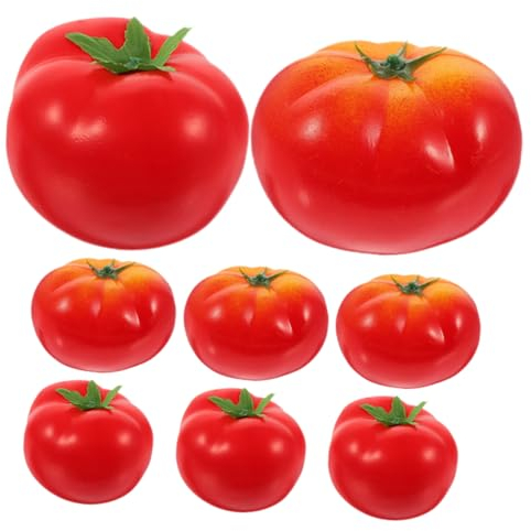 Alipis 8stücke Realistische Künstliche Tomaten Modelle Aus Schaumstoff Und Kunststoff Für Dekoration in Küche Obstläden Und Lebensmittelmessen Lebensechtes Gemüseornament Für Innen Und Au