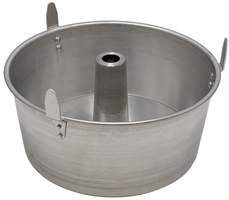 Sicignano Set 2 Ruoto Americano Ø28 con Piedi Stampo in Alluminio per Ciambellone Chiffon Cake Angel Food Made in Italy