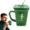 Recycling Bin Mug - 450ML Funny Trash Can Mug with Handle,Prank Creative Trash Can Mug with Lid, Decorative Coffee Cup for Men, Women, Fruit Juice