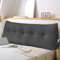 WUIOYNF Weiches Keilkissen Bett Großes Rückenkissen, bequem und stützend, Lesekissen Wandkissen Lendenkissen für Couch und Betten, Stützkissen, Nackenkissen mit abnehmbarem Bezug(Schwarz-200x20x50cm)