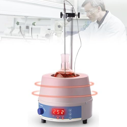 BDJSN Electric Laboratory Heating Mantle, 2000ml Digital Display Constant Temperature Electric Heating Mantle with Magnetic Stirrer, 100-2400W, Room Temperature-380℃
