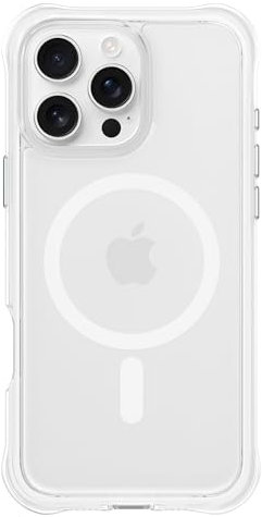 ORNARTO Air Case for iPhone 16 Pro Max 6.9'',Compatible with MagSafe,Clear Military-Grade Drop Protection Phone Cases Cover for Phone 16 Pro Max 6.9 inch-White
