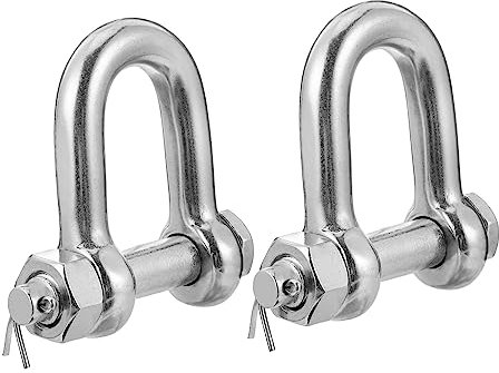 Anneome 2stücke Hufeisenförmige Edelstahlschäkel Metallschäkel Für Und Bergearbeiten D-förmige Schäkel Für Boote Und Zurranwendungen